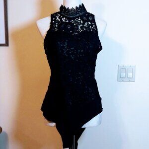 Papaya Black Lace Bodysuit